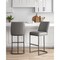 Manhattan Comfort Serena Barstool in Grey, 2PK 2-BS020-GY - alternate 1
